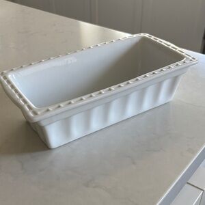 Cordon Bleu Ceramic Loaf Pan with Decorative Rim